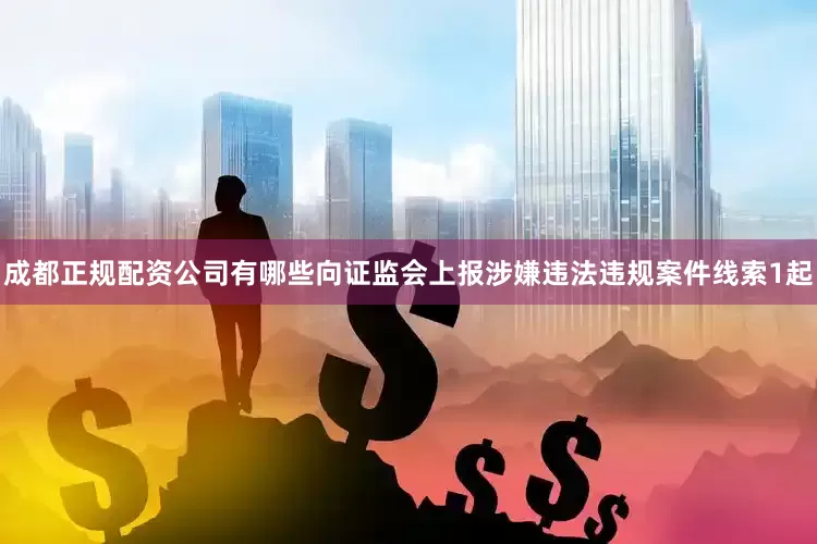成都正规配资公司有哪些向证监会上报涉嫌违法违规案件线索1起